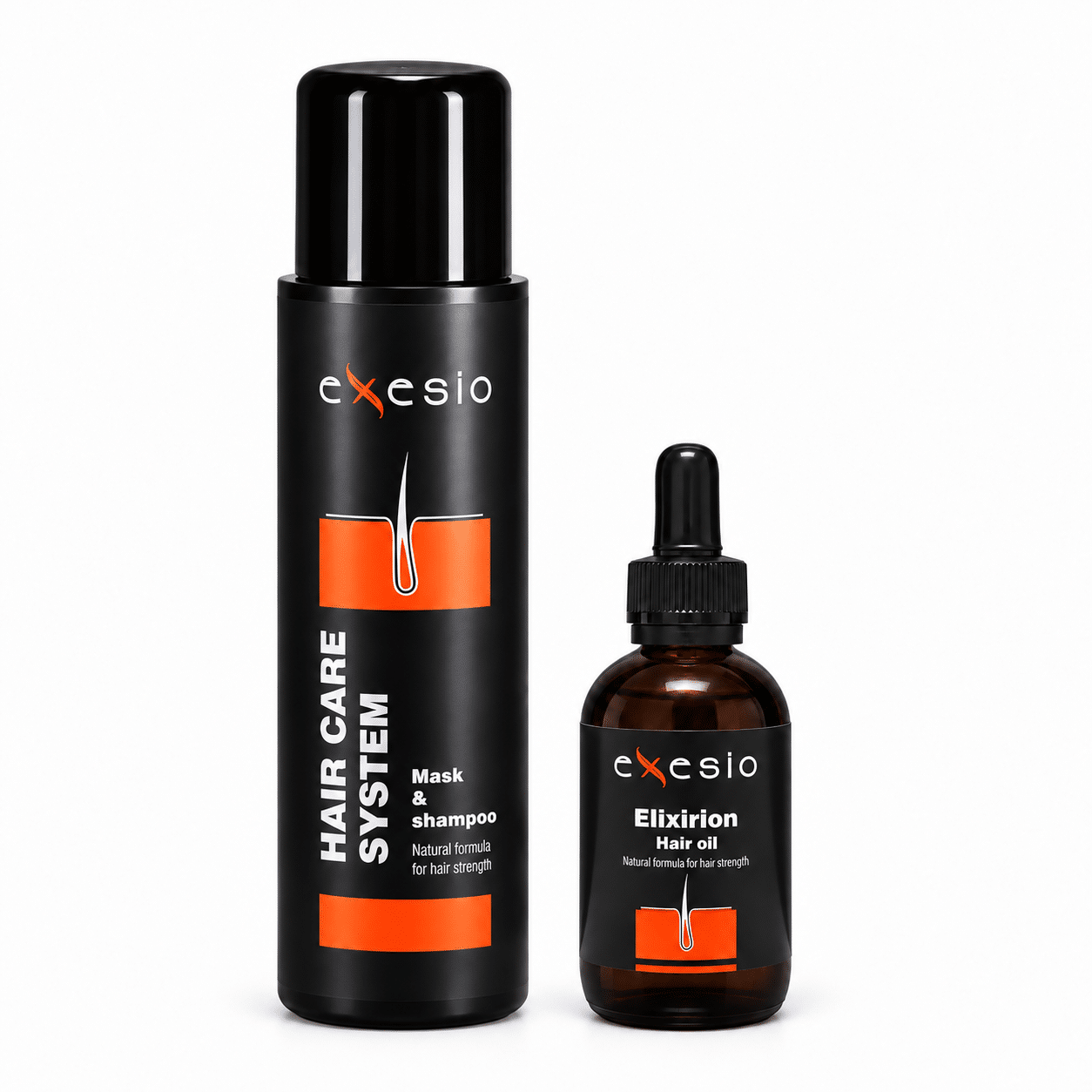 1 Exesio Hair Shampoo 500ml + 1 Exesio Hair Oil Elixirion Αμπούλα 50ml